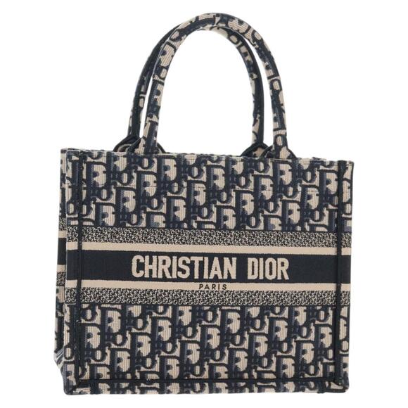 DIOR Trotter Canvas Hand Bag Navy - Picture 1 of 13